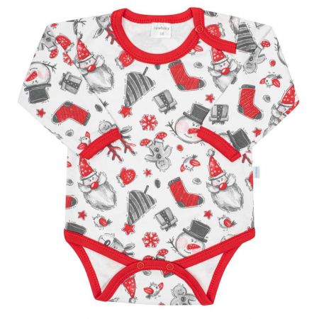 Kojenecké body s dlouhým rukávem New Baby Christmas Dle obrázku 80 (9-12m)