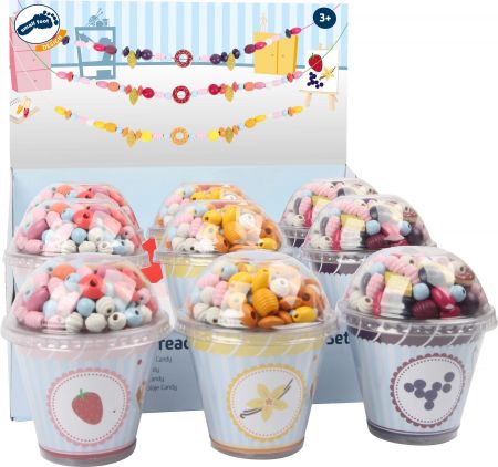 Small foot by Legler Small Foot Dřevěné korálky Candy 1ks červená