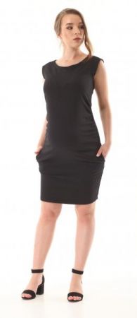 Gregx Elegantní těhotenské šaty bez rukávů - černé, vel. M/L, M/L