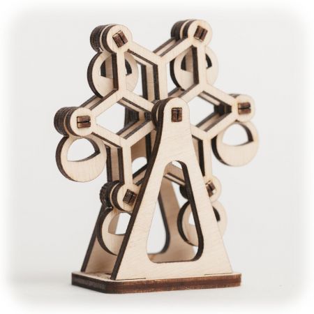 CuteWood Dřevěné 3D puzzle Kolotoč