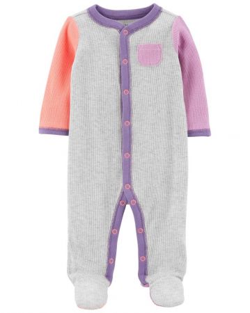 CARTERS CARTER'S Overal na druky Sleep&Play Grey&Multicolor holka NB, vel. S 56