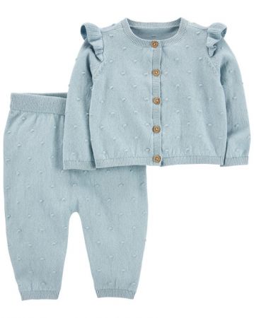 CARTERS CARTER'S Set 2dílný svetr, kalhoty Blue holka 6m