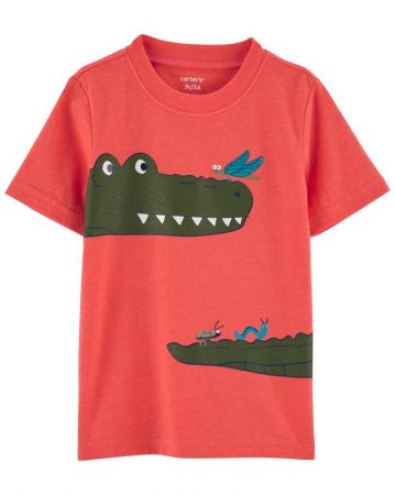 CARTERS CARTER'S Triko krátký rukáv Red Alligator kluk 9m