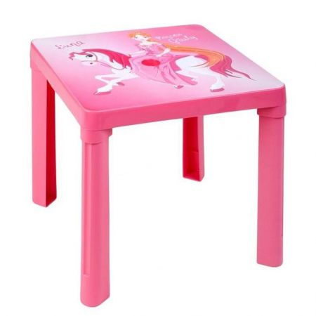 STAR PLUS Dětský zahradní nábytek - Plastový stůl růžový