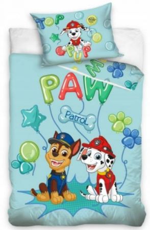 Carbotex Bavlněné dětské povlečení Paw Patrol, 135x100 cm, tyrkys, 135x100