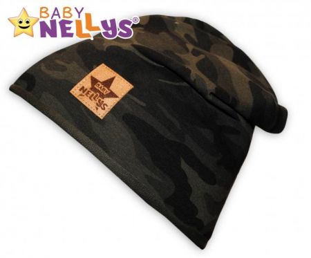 Bavlněná čepička Army Baby Nellys ® - zelená, 104-116 (4-6r)