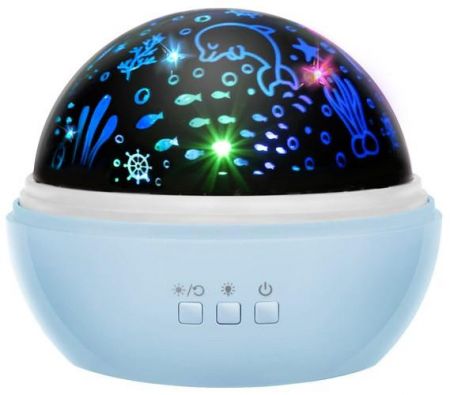 Malatec Noční lampička s projektorem - modrá LP16858