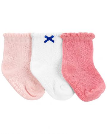 CARTERS CARTER'S Ponožky Pink Mix holka 3ks 0-3m