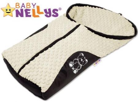 Fusák nejen do autosedačky Baby Nellys ® MINKY - smetanový