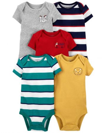 CARTERS CARTER'S Body krátký rukáv Stripe chlapec LBB 5ks NB/ vel. 56