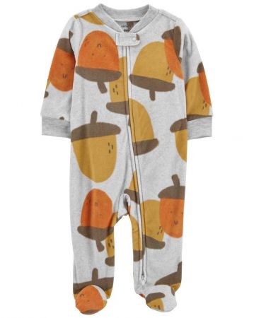 CARTERS CARTER'S Overal na zip fleece Sleep & Play Acorns chlapec PRO