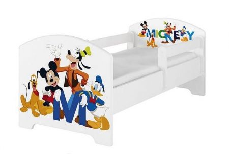 BabyBoo Dětská postel 140 x 70cm Disney - Mickey Friends, bílá, 140x70