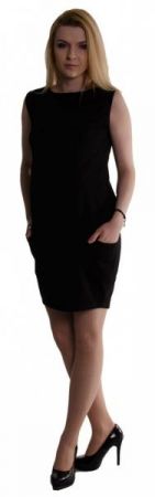 Be MaaMaa Těhotenské letní šaty s kapsami - černé, S (36)