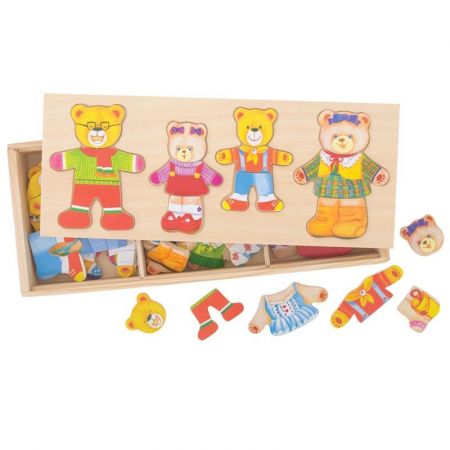 Bigjigs Toys Oblékací puzzle Medvědí rodinka