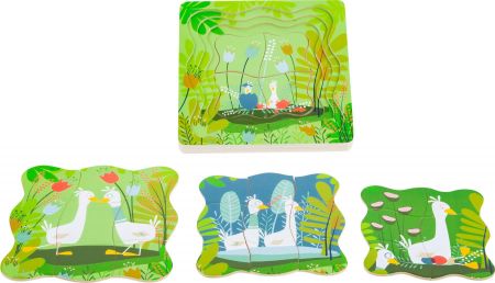 Small foot by Legler Small Foot Vrstvené puzzle kachní rodinka