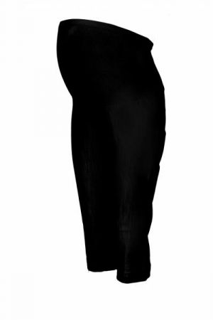 Be MaaMaa Těhotenské 3/4 kalhoty s elastickým pásem - černé, vel. XXL, XXL (44)