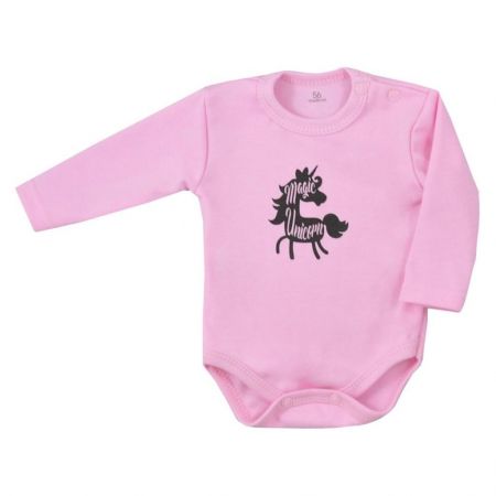 Kojenecké body s dlouhým rukávem Koala Magic Animals růžové Růžová 80 (9-12m)