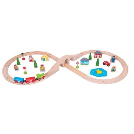 Bigjigs Rail Dřevěná vláčkodráha osmička