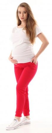 Těhotenské kalhoty/tepláky Gregx, Vigo s kapsami - červené, vel. S, S (36)