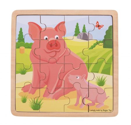 Bigjigs Toys puzzle - Prasátko se selátkem