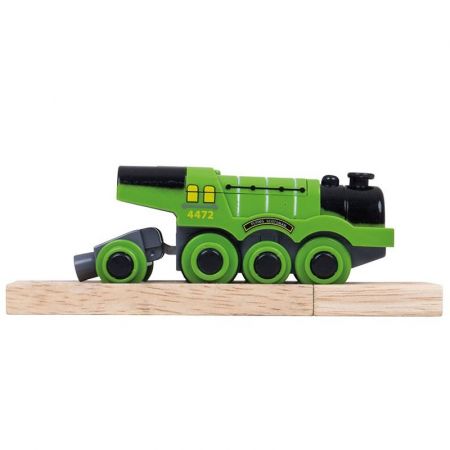 Bigjigs Rail Elektrická lokomotiva Flying Scotsman zelená