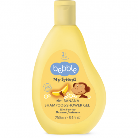 Dětský šampon a sprchový gel 2v1 banán Bebble 250 ml