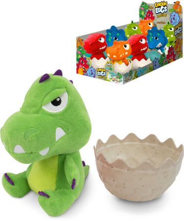 Dinosaurus mini zvířátko ve vajíčku na baterie Zvuk 4 druhy PLYŠ