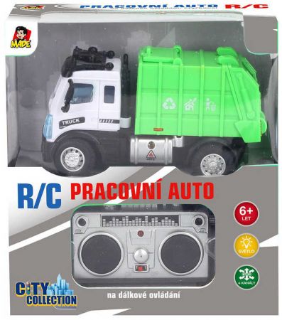 _Ostatní 1_ RC Auto popelářské 27MHz na vysílačku 1:64 na baterie Světlo