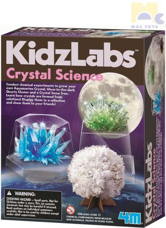 MAC TOYS 4M KidzLabs Crystal Science vyrob si Krystaly kreativní set s doplňky