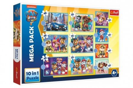 Trefl Puzzle 10v1 Psi na hlídce Tlapková Patrola/Paw Patrol v krabici 40x27x6cm