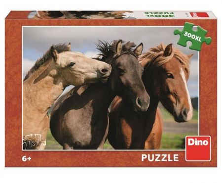 Dino Puzzle Barevní koně 300 XL dílků