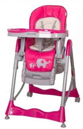 Jídelní židlička Coto Baby Mambo 2019 Hot Pink - Sloníci