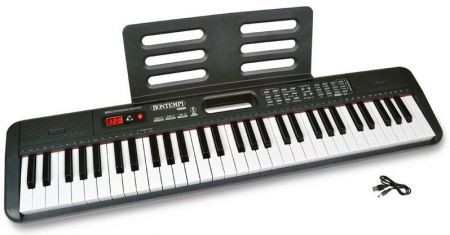 BONTEMPI - Digitální klávesnice se 61 klávesami + USB-DC kabel + hudební stojan
