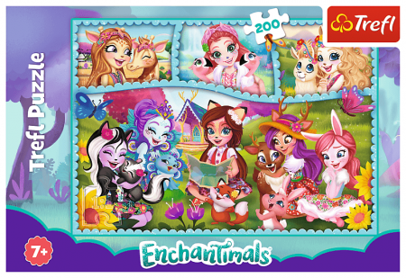 TREFL - Puzzle 200 Amazing Enchantimals world / Mattel Enchantimals