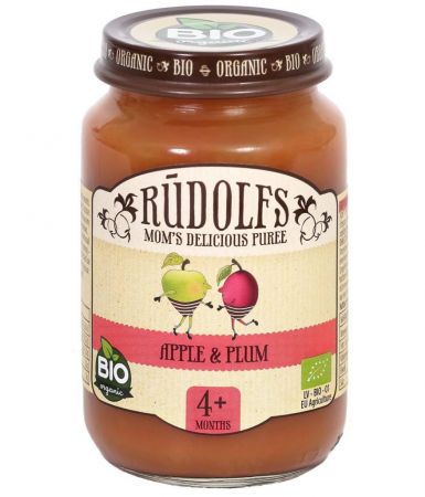 Rudolfs BIO Příkrm jablko a švestky 190 g 