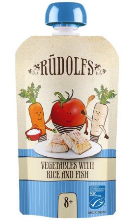 Rudolfs BIO kapsička Zelenina rýže, ryba 110 g 