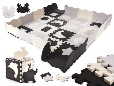 HračkyZaDobréKačky Dětské pěnové puzzle černo-bílé