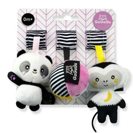 TM Toys GAGAGU Závěsná plyšová hračka Opice-Panda-Míč