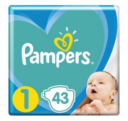 Pampers New Baby Dry - plenky vel. 1 (2-5 kg), 43 ks