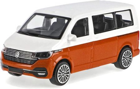 Bburago VW T6.1 bus 2020 (white-orange) 1:43