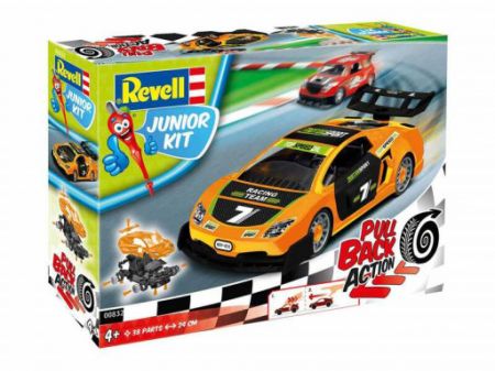 Revell Junior Kit 00832 Pull Back Racing Car, oranžové 1:20