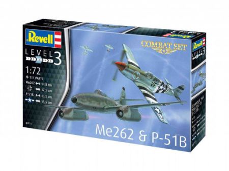 Revell Plastic Modelkit letadla 03711 - Me262 & P-51B (1:72)