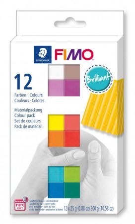 Sada FIMO Soft 12 barev, 25g BRILLIANT