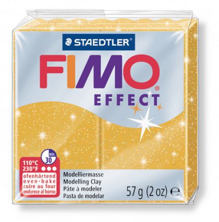 Staedtler FIMO efekt zlatá se třpytkami 57g