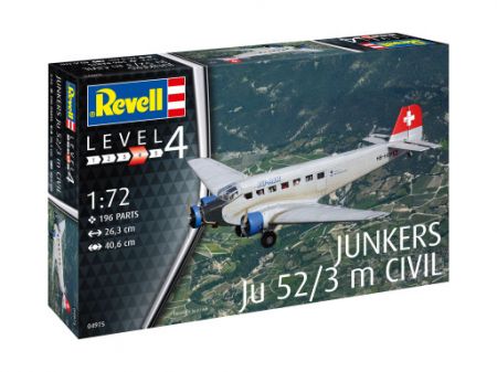 Revell ModelKit letadlo 04975 - Junkers Ju52/3m Civil (1:72)