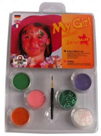 Eulenspiegel Sada barev na obličej 6x5g, My Girl make-up s návodem