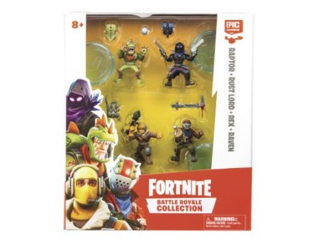 Fortnite figurky, Velký set Raptor, Rust Lord, Rex a Raven