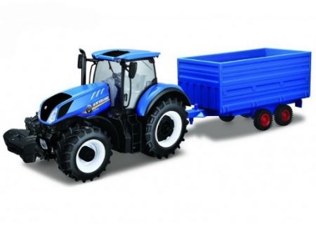 Bburago Farm traktor New Holland T7.315, Modrý 1:32