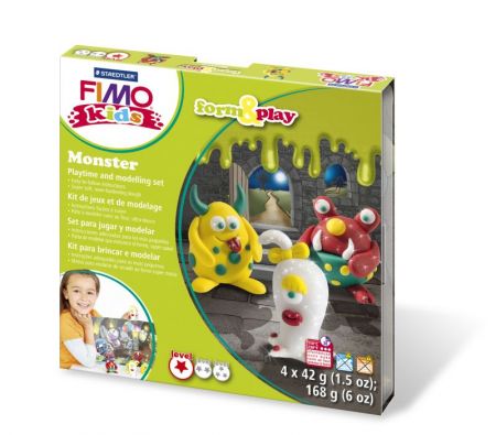 FIMO sada kids Form and Play Příšerky, 4 x 42g