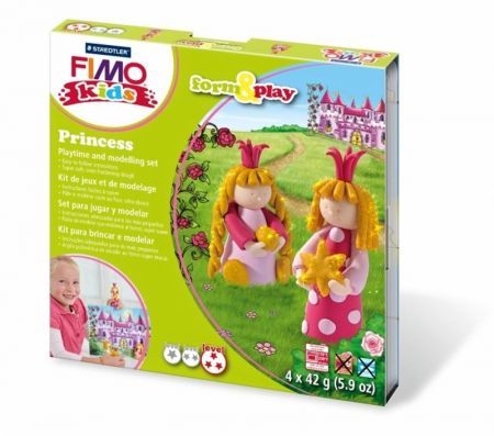 FIMO sada kids Form & Play Princezny, 4 x 42g